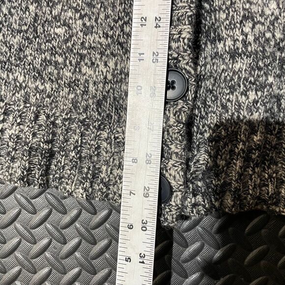 Vintage J. Crew Gray Shawl Collar Knitted Button Up Casual Cardigan Women's XL‎ - Picture 4 of 6